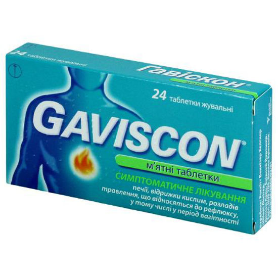 Гавискон мятные таблетки №24